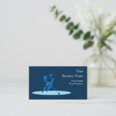 Carte De Visite Joueur de hockey bleu (Debout devant)