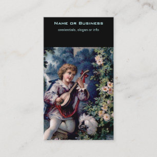 Carte De Visite Joueur de mandoline Vintage