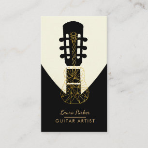 Carte De Visite Joueur de musique guitare Artiste DJ Géométrique N