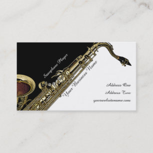 Carte De Visite Joueur de saxophone
