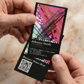 Carte De Visite Joueur de Saxophone - Dessin Abstrait Cool - Code 