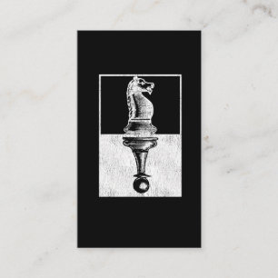 Carte De Visite Joueur d'échecs Vintage et jeu de garde de cheval
