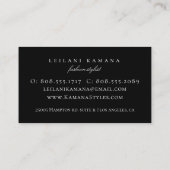 Carte De Visite Joueur d'or brossé moderne Hello (Dos)