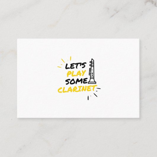 Carte De Visite Joueur du Clarinet (Devant)
