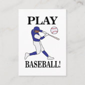 Carte De Visite Joueur entraîneur sportif de baseball (Devant)