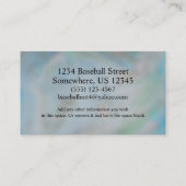 Carte De Visite Joueuse de baseball - silhouette et baseball (Dos)