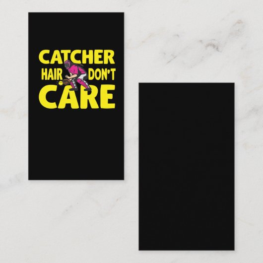 Carte De Visite Joueuse de softball de décrocheuse de cheveux (Devant / Derrière)