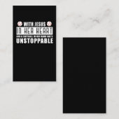 Carte De Visite Joueuse de softball fille Jésus fille religieuse (Devant / Derrière)