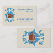 Carte De Visite Jouons au football (Devant / Derrière)