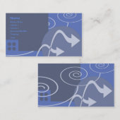 Carte De Visite Jour bleu (Devant / Derrière)