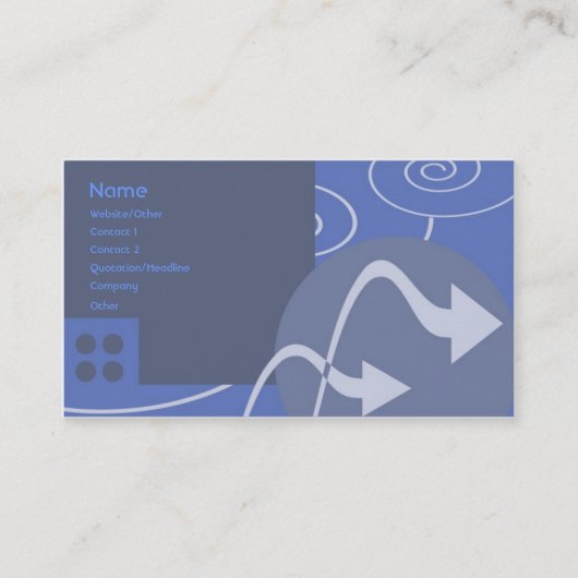 Carte De Visite Jour bleu (Devant)