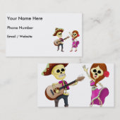 Carte De Visite Jour de couples de danse de mariachi des morts (Devant / Derrière)