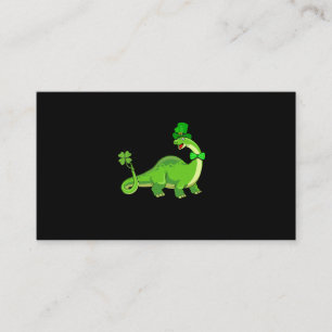 Carte De Visite Jour de la Saint Patrick Leprechaun Dinosaur T Rex