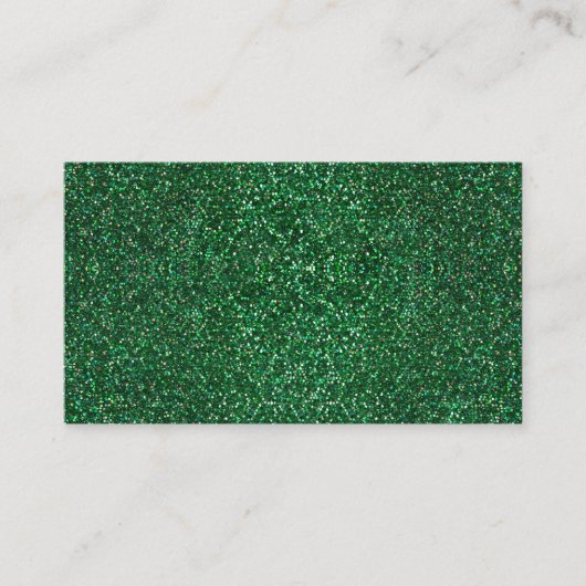 Carte De Visite Jour de l'Saint Patrick de points verts brillants (Devant)