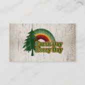 Carte De Visite Jour de l'terre tous les jours, Retro Rainbow (Dos)