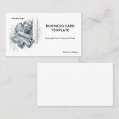 Carte De Visite Jour de repos - Young Ape Gorilla (Devant / Derrière)