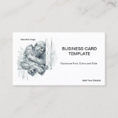 Carte De Visite Jour de repos - Young Ape Gorilla (Devant)