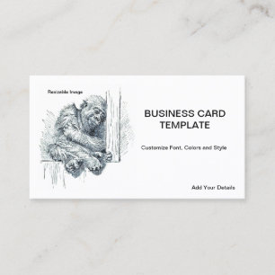 Carte De Visite Jour de repos - Young Ape Gorilla