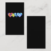Carte De Visite Jour des Valentines des Coeurs de Teinture Cute (Devant / Derrière)