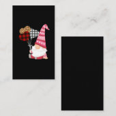 Carte De Visite Jour des Valentines du Léopard Noir Rouge Gnome (Devant / Derrière)