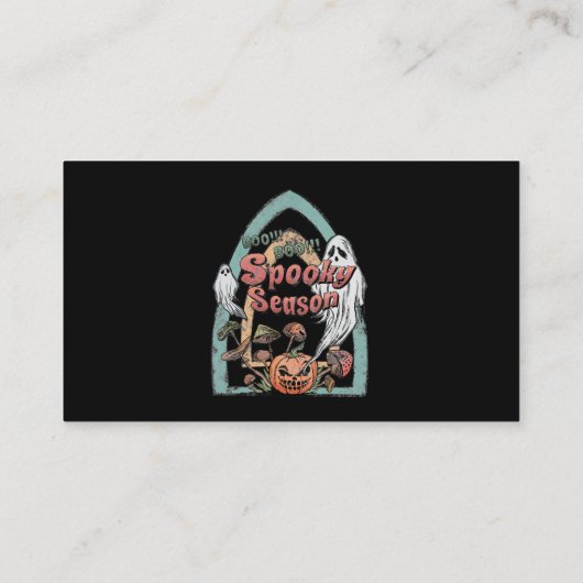 Carte De Visite Jour d'Halloween du Citrouille fantôme de la saiso (Dos)