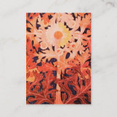 CARTE DE VISITE JOUR / JAUNE, FLORALE BROWN ROUGE (Dos)