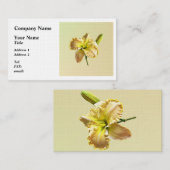 Carte De Visite Jour Jaune Lily (Devant / Derrière)