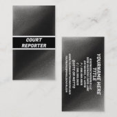 Carte De Visite Journal de cour moderne (Devant / Derrière)