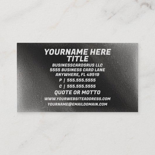 Carte De Visite Journal de cour moderne (Dos)