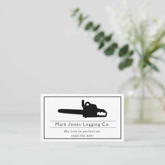 Carte De Visite Journal Tree Trimming Saw Service (Debout devant)