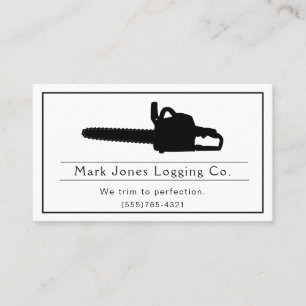 Carte De Visite Journal Tree Trimming Saw Service