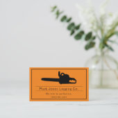 Carte De Visite Journal Tree Trimming Saw Service (Debout devant)