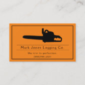 Carte De Visite Journal Tree Trimming Saw Service (Devant)