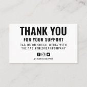 Carte De Visite Journal vert Merci Imprimer Médias Insérer (Dos)