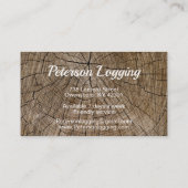 Carte De Visite Journalisation de la souche d'arbre (Dos)