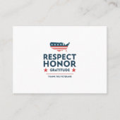 Carte De Visite journée des anciens combattants avec un slogan de (Devant)