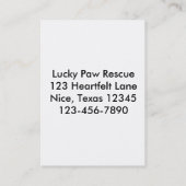 Carte De Visite Jours plus brillants (Dos)