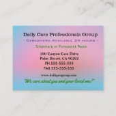 Carte De Visite Joy Field Professionnel (Dos)