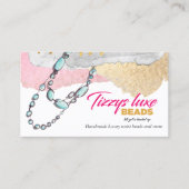 Carte De Visite Joyau en perle artisanal Élégant sur mesure V2 R1  (Devant)