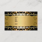 Carte De Visite Joyau noir Leopard or Regarder l'image (Dos)