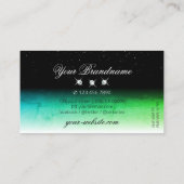 Carte De Visite Joyaux à coller les yeux Noir Blanc Turquoise Vert (Dos)