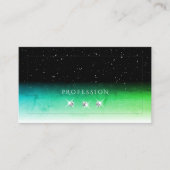 Carte De Visite Joyaux à coller les yeux Noir Blanc Turquoise Vert (Devant)