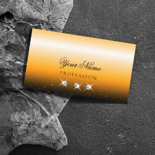 Carte De Visite Joyaux à l'oeil orange Noir Éparké Bijoux élégant