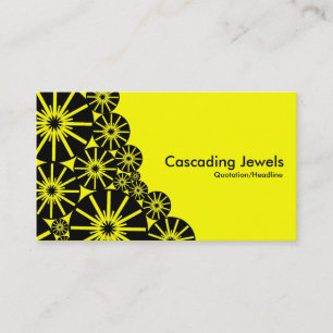 Carte De Visite Joyaux en cascade - Jaune