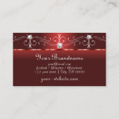 Carte De Visite Joyaux en rubis rouge en rubis en miettes Monogram (Dos)