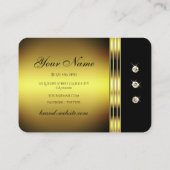 Carte De Visite Joyaux Noirs et Or Diamants (Dos)