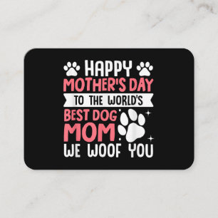 Carte De Visite Joyeuse Fête des Mères Au Monde Meilleure Maman De