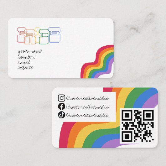 Carte De Visite Joyeuse FIERTÉ (Devant / Derrière)