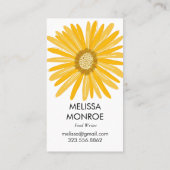 Carte De Visite Joyeuse marguerite jaune illustrée (Dos)