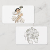 Carte De Visite Joyeuse mariée 11 (Devant / Derrière)